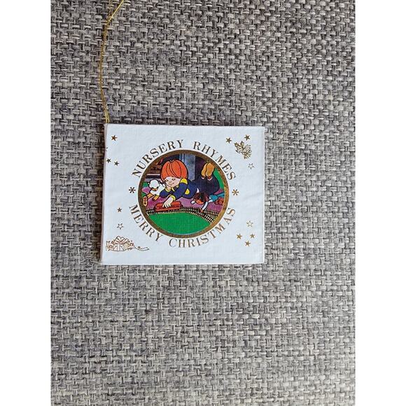 Mini Book Ornament Christmas Nursery Rhymes Vintage - Picture 1 of 6